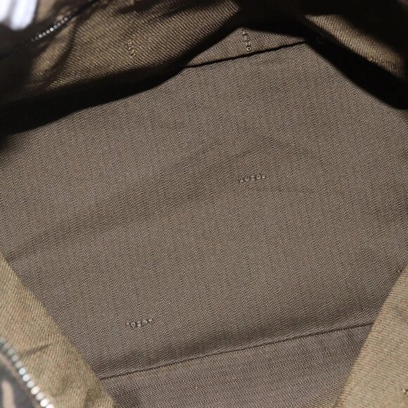 FENDI Zucca Canvas Vanity Hand Bag Black Brown Auth 144977 - Picture 11 of 16